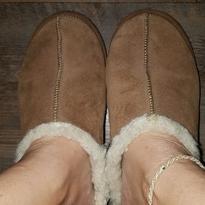 American Eagle tan suede slip on shoes 8